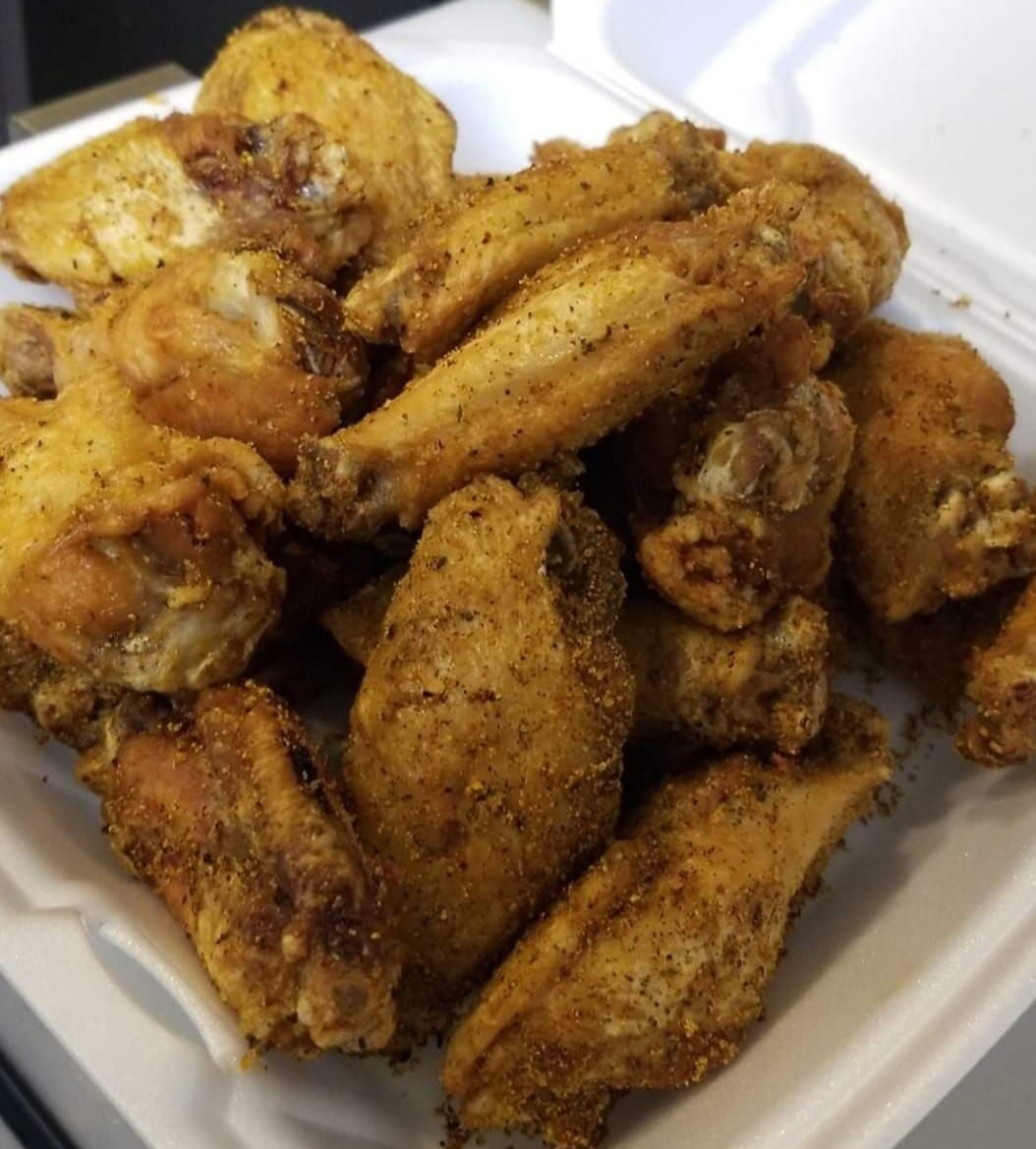 Pile of saucy wings