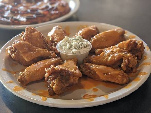 Plate of saucy wings