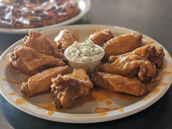 Plate of saucy wings